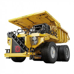 tech moc motorized cr240e mining dump truck bricks toy
