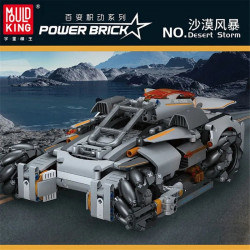 tech moc motorized rc desert storm car bricks toy
