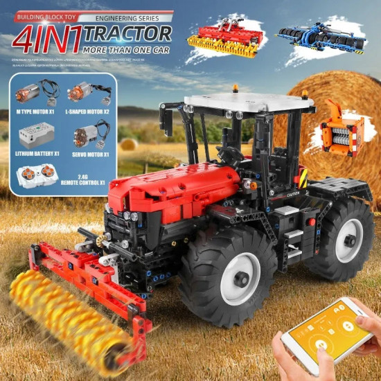 tech moc motorized rc fastrac roller tractor truck bricks toy 17020 tech moc motorized rc fastrac roller tractor truck bricks toy 17020