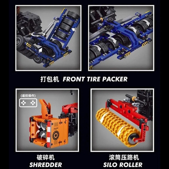 tech moc motorized rc fastrac roller tractor truck bricks toy 17020 tech moc motorized rc fastrac roller tractor truck bricks toy 17020