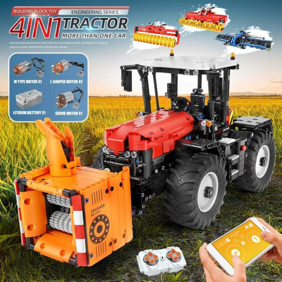 tech moc motorized rc fastrac roller tractor truck bricks toy 17020 tech moc motorized rc fastrac roller tractor truck bricks toy 17020