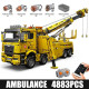 tech moc motorized rc fire service rescue truck bricks toy 17028 tech moc motorized rc fire service rescue truck bricks toy 17028