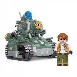 tech moc motorized sv001 chariot tank bricks toys