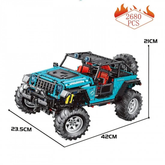 tech moc off-road jeep wrangler trailcat suv bricks toy t5010 tech moc off-road jeep wrangler trailcat suv bricks toy t5010