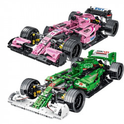 tech moc pink alternate f1 racing car bricks toy
