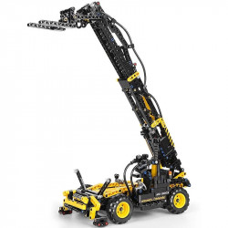 tech moc pneumatic telescopic forklift truck bricks toy