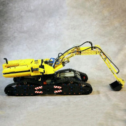tech moc rc all terrain excavator crawler truck bricks toy