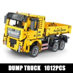 tech moc rc app man tgx dump truck bricks toy 15025