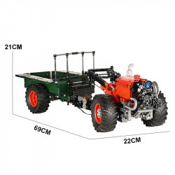 tech moc rc app motorized farm tractor bricks toys 17005