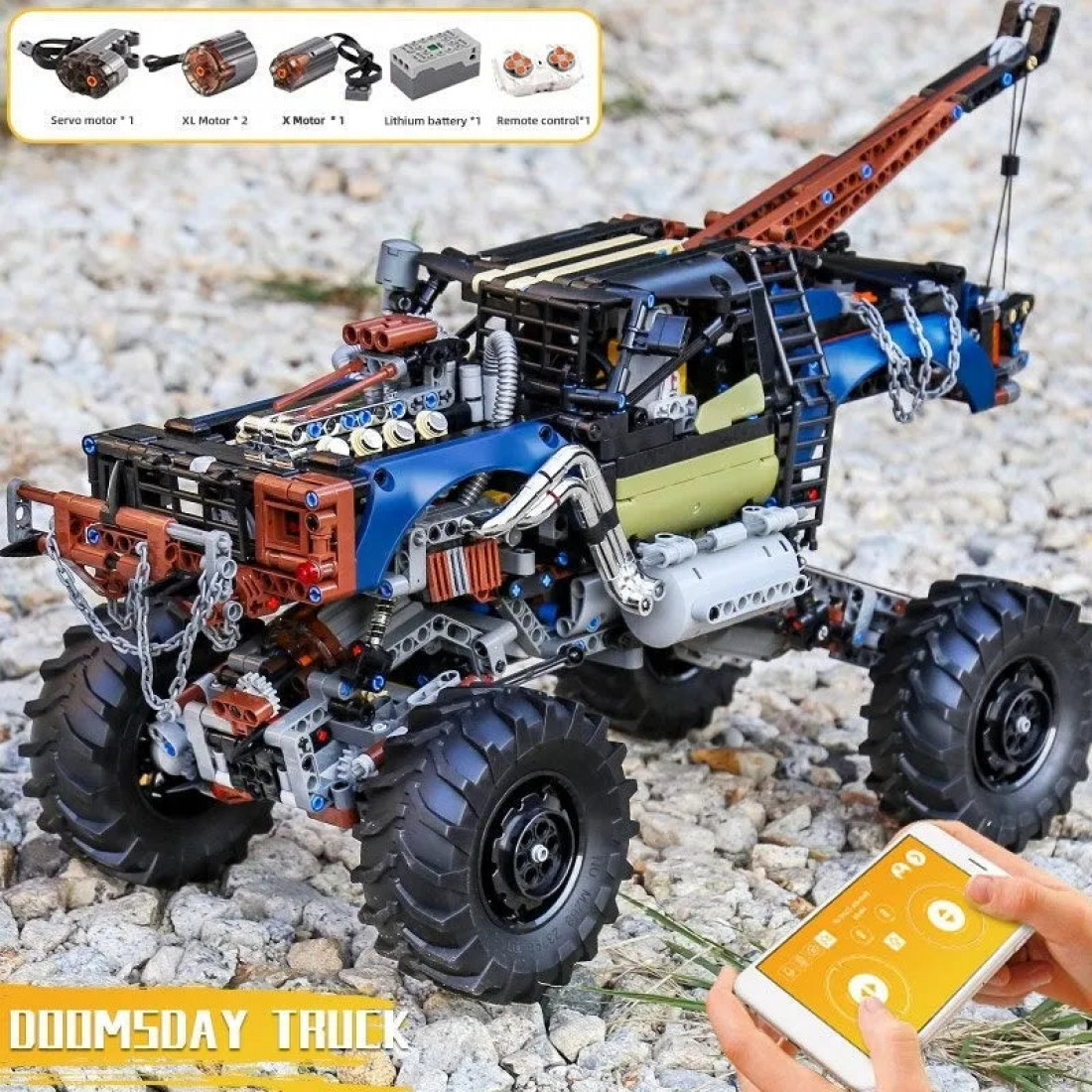 tech moc rc app rebel tow service truck bricks toys 18006 - tech-moc-rc ...