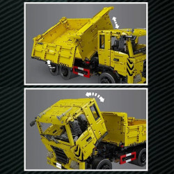 tech moc rc app three way dump truck bricks toys 17012