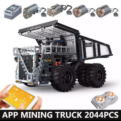tech moc rc custom mining dump truck bricks toys 13170