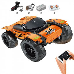 tech moc rc giant monster buggy truck bricks toys 18025