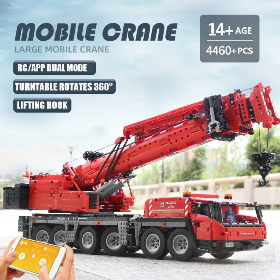 tech moc rc heavy gmk mobile crane truck bricks toy 17013 tech moc rc heavy gmk mobile crane truck bricks toy 17013