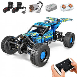 tech moc rc hurricane climbing buggy truck bricks toy 18019