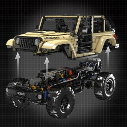 tech moc rc jeep wrangler suv car bricks toy