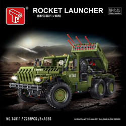 tech moc rc katyusha rocket launcher car bricks toys t4011