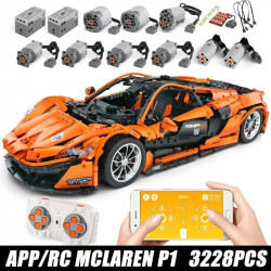 tech moc rc mclaren p1 racing hypercar bricks toy 13090