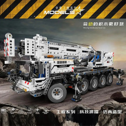 tech moc rc mobile lifting crane truck bricks toys 17034