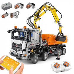 tech moc rc motorized arocs 3245 truck bricks toys 19007