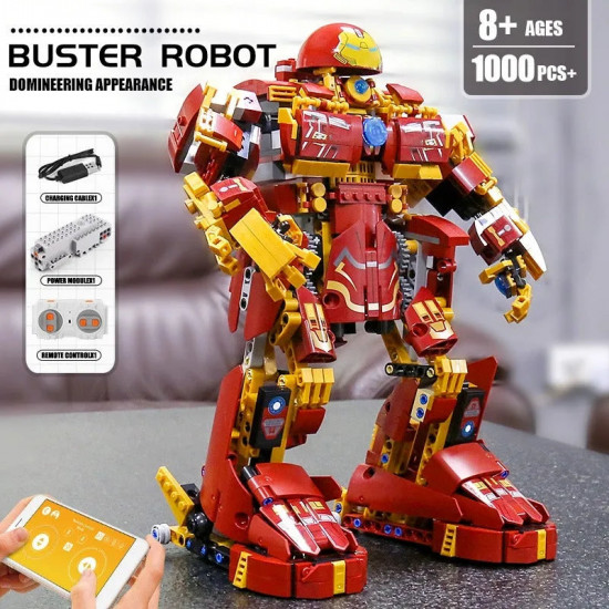 tech moc rc motorized buster steel robot bricks toy 15039 tech moc rc motorized buster steel robot bricks toy 15039