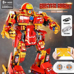 tech moc rc motorized buster steel robot bricks toy 15039