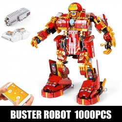 tech moc rc motorized buster steel robot bricks toy 15039