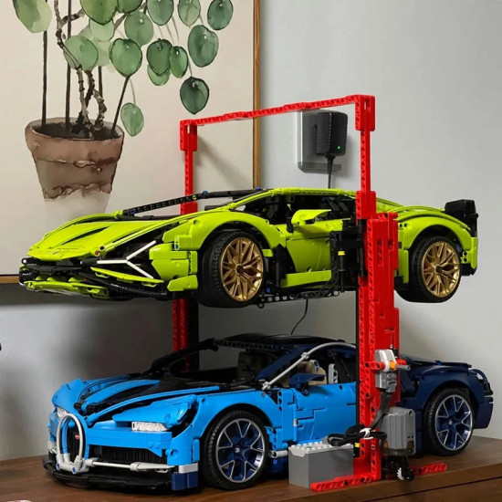 tech moc rc motorized car lift bricks toy 13053 tech moc rc motorized car lift bricks toy 13053
