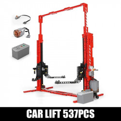 tech moc rc motorized car lift bricks toy 13053