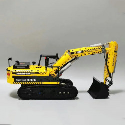 tech moc rc motorized excavator truck bricks toys t4001