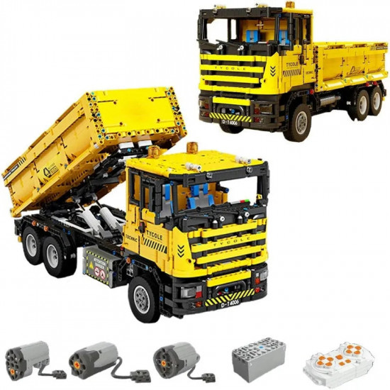 tech moc rc motorized heavy dump truck bricks toy t4006 tech moc rc motorized heavy dump truck bricks toy t4006
