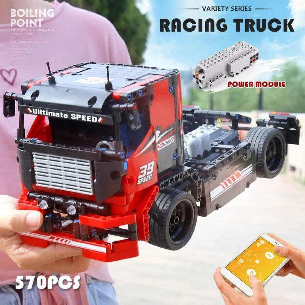 tech moc rc motorized race sports truck bricks toys 15002 - tech-moc-rc ...