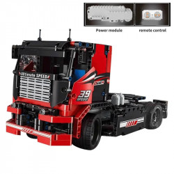 tech moc rc motorized race sports truck bricks toys 15002