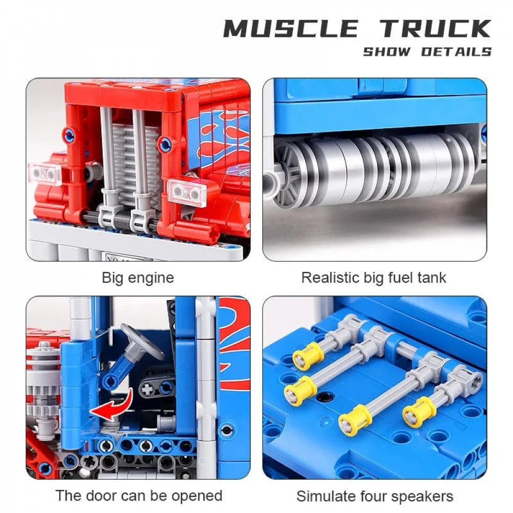 tech moc rc motorized sports racing truck bricks toy 15001 - tech-moc ...
