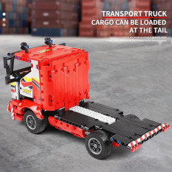 tech moc rc motorized transport truck bricks toy 15003