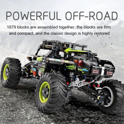 tech moc rc off-road 4wd buggy truck bricks toys 18002
