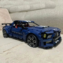 tech moc shelby gt500 classic racing car bricks toy t5017a