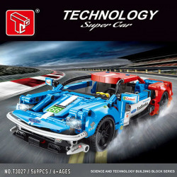 tech moc t3027 super sports racing car bricks toys