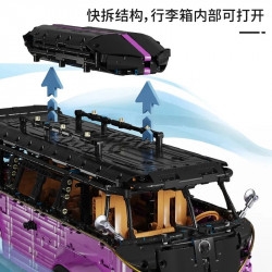 tech moc t5022b electroplated camper van bus bricks toys