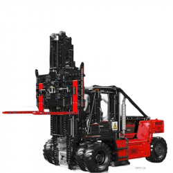 tech motorized heavy duty forklift truck bricks toy