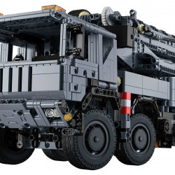 tech motorized military rescue vehicle crane truck bricks toy