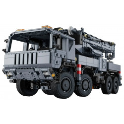 tech motorized military rescue vehicle crane truck bricks toy