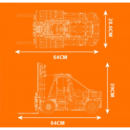 tech motorized rc heavy forklift truck bricks toy tech motorized rc heavy forklift truck bricks toy