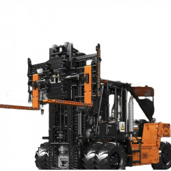 tech motorized rc heavy forklift truck bricks toy
