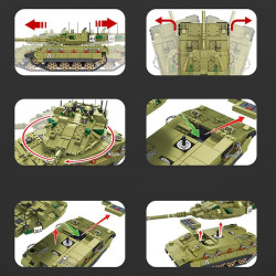 tech motorized rc merkava main battle tank bricks toy