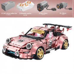 tech motorized rc porsche 911 rwb supercar bricks toy t5036a
