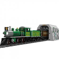 tech rc 4-4-0 steam locomotive rc train bricks toy