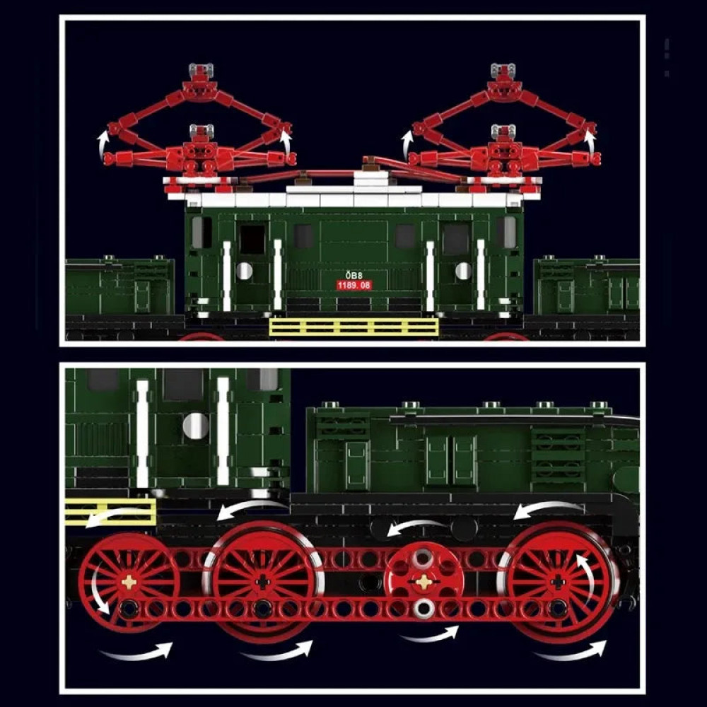 tech rc crocodile railway electric locomotive train bricks toy - tech ...