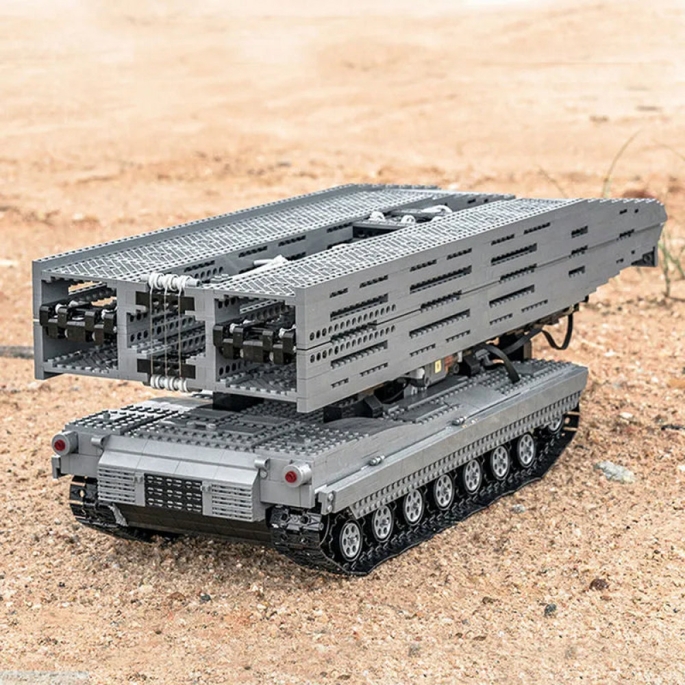 tech rc motorized armored bridge layer structure car bricks toy - tech ...