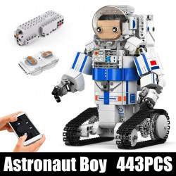 tech rc motorized astronaut boy robot kids bricks toy 13136